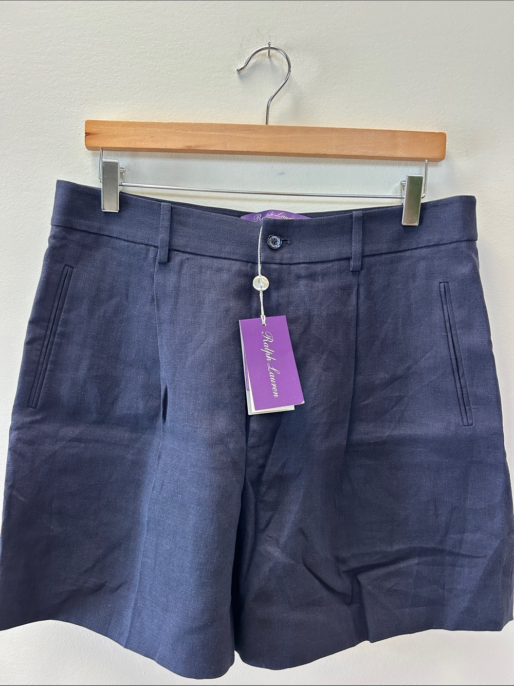 Ralph Lauren Men’s Dark Navy Flat-Front Shorts
